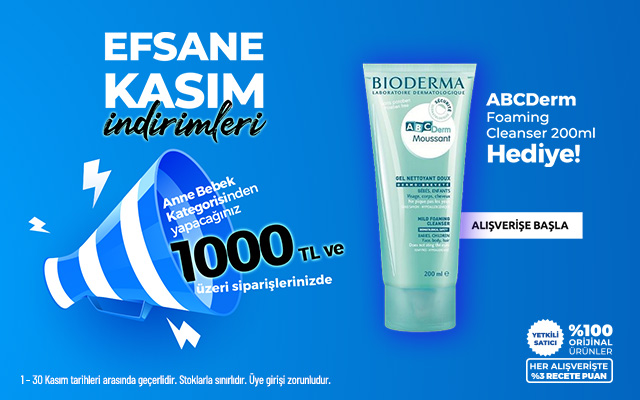 <font face="helvetica, arial, verdana, sans-serif"><span style="font-size: 13px;">ABCDerm Foaming Cleanser 200ml Hediye!</span></font>