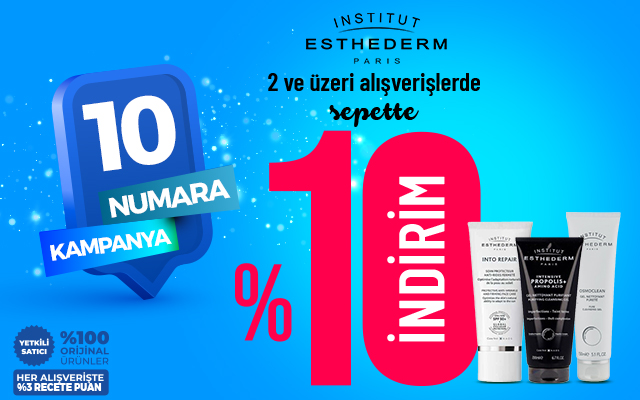 <a href="https://recete.com/esthederm">Esthederm'de 2 ve Üzerine Sepette Ekstra %10 İndirim</a>