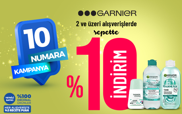 <a href="https://recete.com/garnier">Garnier'de 2 ve Üzerine Sepette Ekstra %10 İndirim</a>