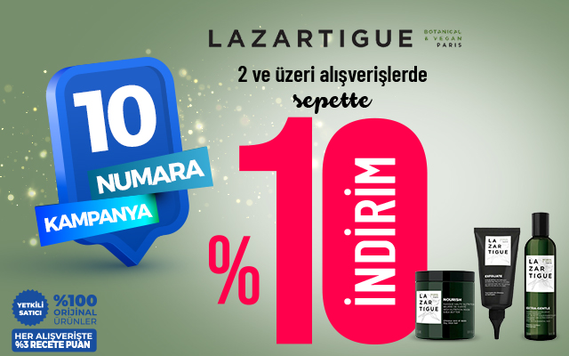 <a href="recete.com/lazartigue">Lazartigue'de 2 ve Üzerine Sepette Ekstra %10 İndirim</a>