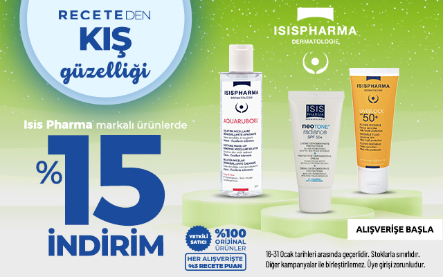 <a href="https://www.recete.com/isis-pharma"><a target="_blank" href="https://www.recete.com/isis-pharma">Isis Pharma</a> marka ürünler %15 indirimli.</a>