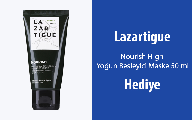 <a href="https://www.recete.com/lazartigue">Lazartigue Nourish High Yoğun Besleyici Maske 50 ml Hediye!</a>