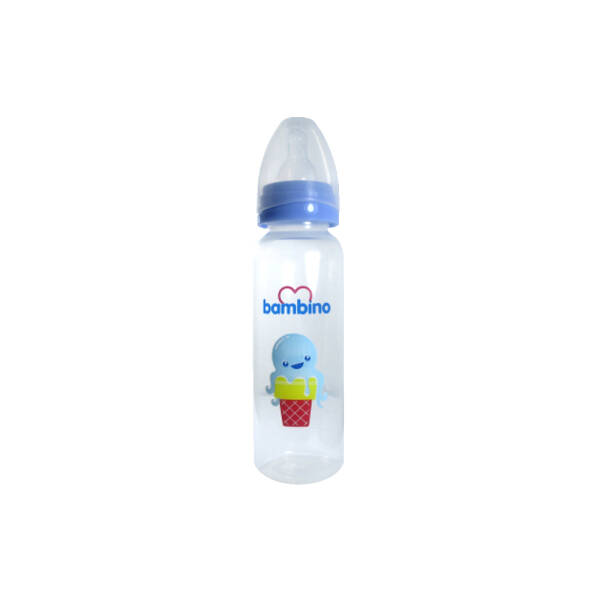 Bambino Standart PP Biberon 250ml 0+ Ay - Mavi - Ahtapot Desenli - 1