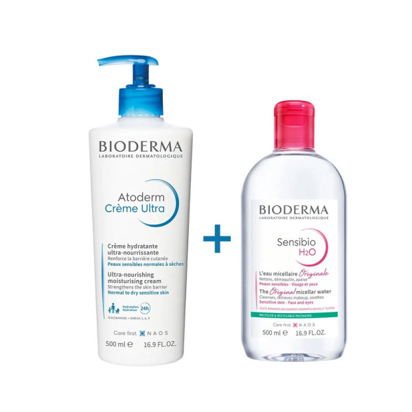 Bioderma Atoderm Cream Ultra 500ml + Sensibio H2O 500ml HEDİYE - 1