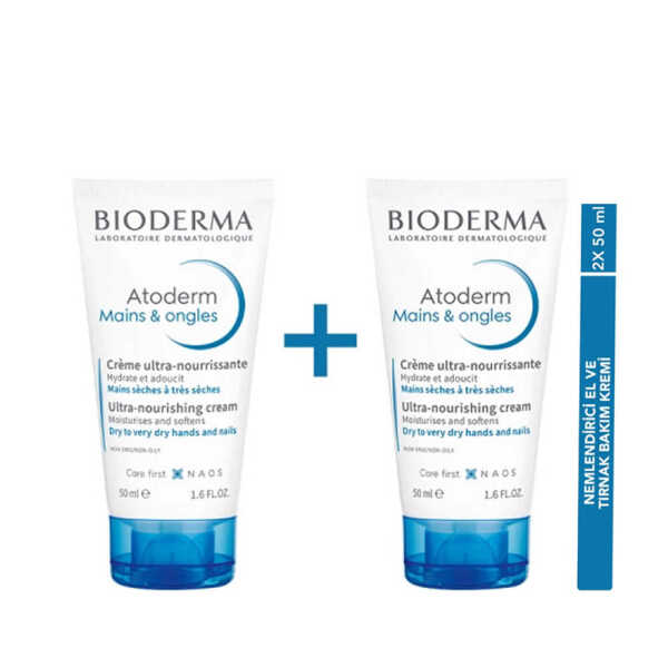 Bioderma Atoderm Hand and Nail Cream 2x50ml İkiz Set - 1