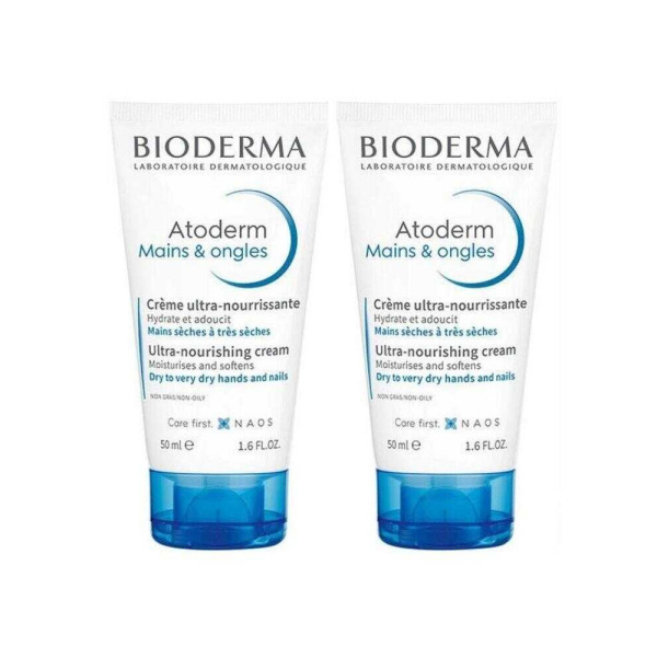 Bioderma Atoderm Hand and Nail Cream 2x50ml El ve Tırnak Bakım Kremi İkiz Set - 1