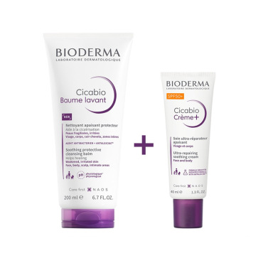 Bioderma Cicabio Dövmeli Ciltler İçin Temizleyici ve Onarıcı Bakım Kiti - 1