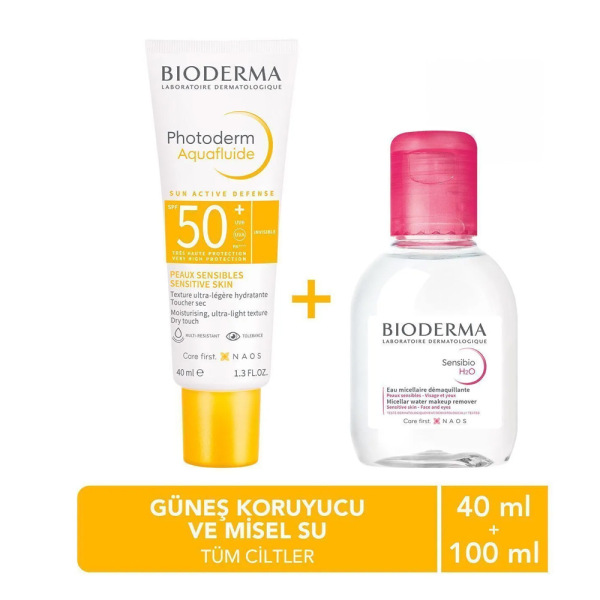 Bioderma Photoderm Aquafluide Güneş Koruyucu + H2O Temizleme Suyu 100ml Set - 2