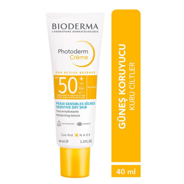 Bioderma Photoderm Kuru Ciltler İçin Güneş Koruyucu Krem Renksiz SPF50+ 40ml - 2