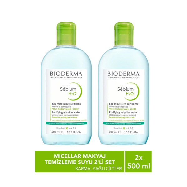 Bioderma Sebium H2O 500ml Temizleme Suyu İkiz Set - 2