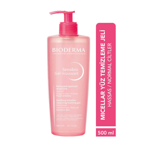 Bioderma Sensibio Foaming Gel 500ml Micellar Yüz Temizleme Jeli PUANSIZDIR - 2