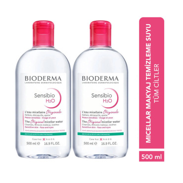 Bioderma Sensibio H2O Temizleme Suyu 500ml İkiz Set PUANSIZDIR - 2