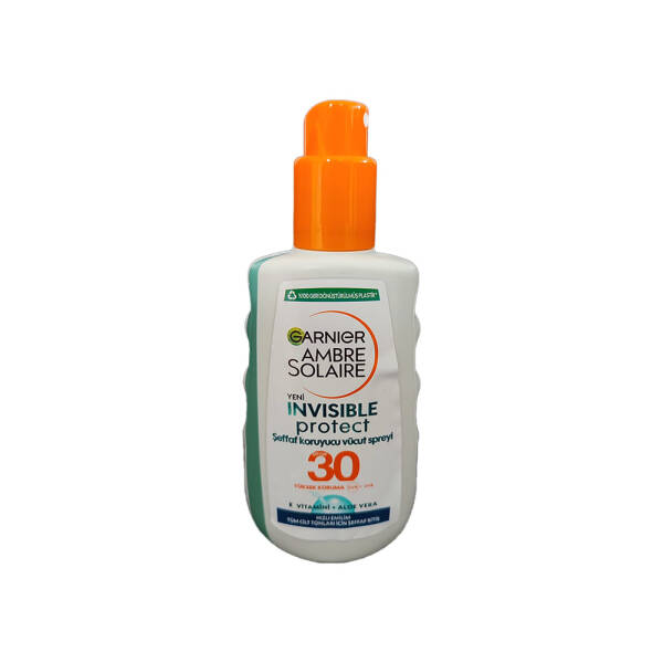 Garnier Ambre Solaire Invisible Protect Şeffaf Koruyucu Vücut Spreyi SPF30 200ml - 1