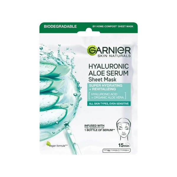 Garnier Skin Naturals Hyaluronik Aleo Serum Kağıt Maskesi 28g - 1