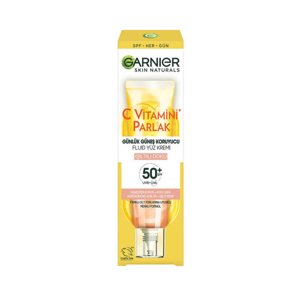 Garnier Skin Naturals Renkli Günlük Güneş Koruyucu Fluid Yüz Kremi SPF50+ 40ml - 1