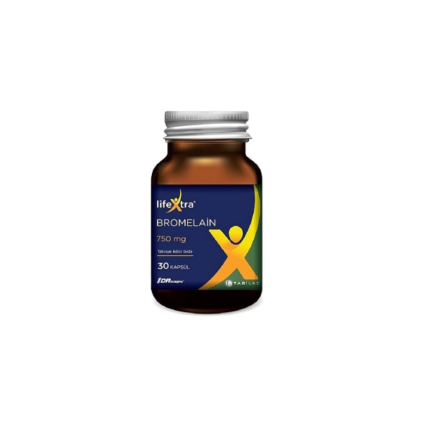 Lifextra Bromelain 750mg Takviye Edici Gıda 30 Kapsül - 1