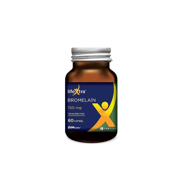 Lifextra Bromelain 750mg Takviye Edici Gıda 60 Kapsül - 1