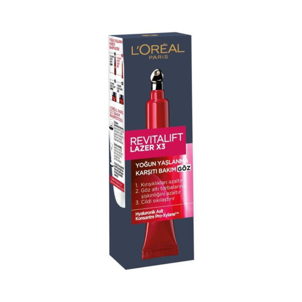 Loreal Paris Revitalift Lazer X3 Yoğun Yaşlanma Karşıtı Göz Bakım Kremi 15ml - 1