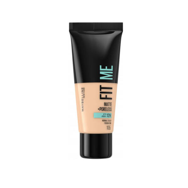 Maybelline Fit Me Matte +Poreless Normal To Oily Foundation 30ml No:105 Natural Ivory - 1