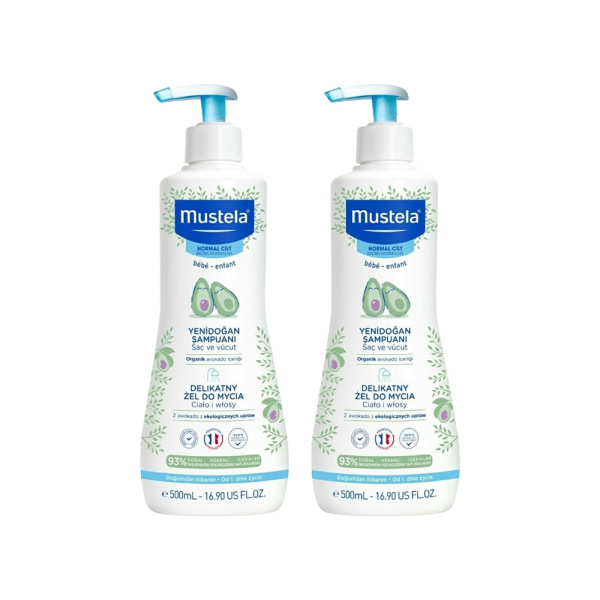 Mustela Gentle Cleansing Yenidoğan Şampuanı 2x500ml - 1