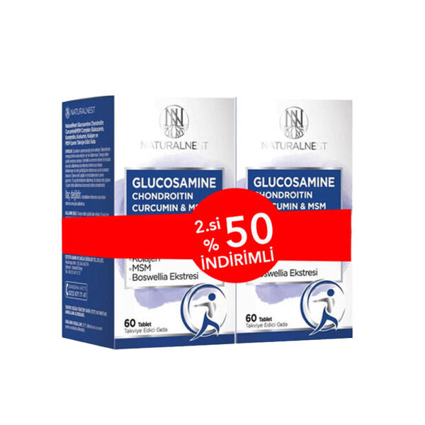 Naturalnest Glucosamine Chondritin Curcumin & MSM 2x60 Tablet - 1