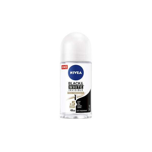 Nivea Black White Invisible İpeksi Pürüssüzlük Deodorant Roll-on 50ml - 1