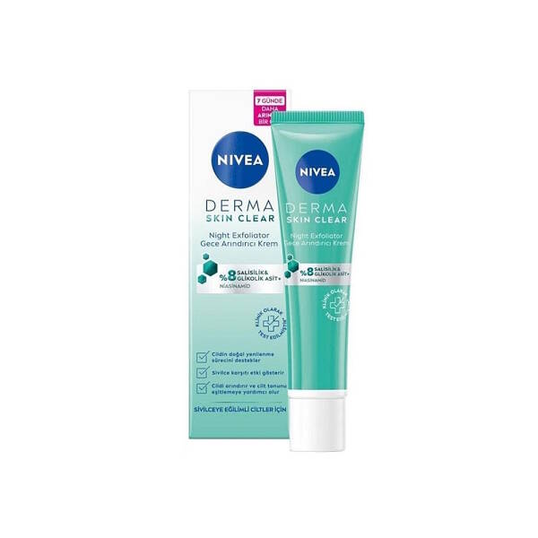 Nivea Derma Skin Clear Gece Arındırıcı Krem 40ml - 1