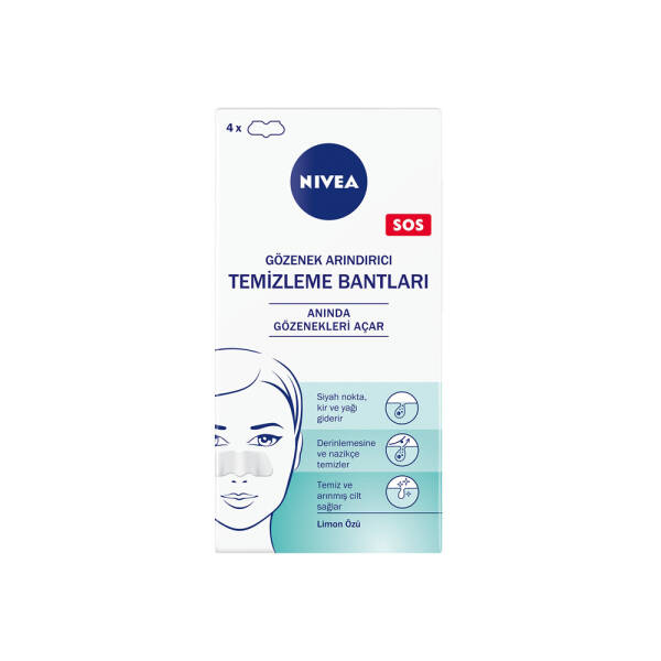 Nivea SOS Gözenek Arındırıcı Temizleme Bantları 4 Adet - 1