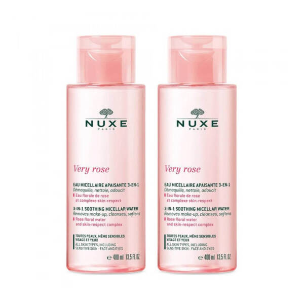 Nuxe Very Rose 3 In 1 Yatıştırıcı Temizleme Suyu 2x400ml - 1