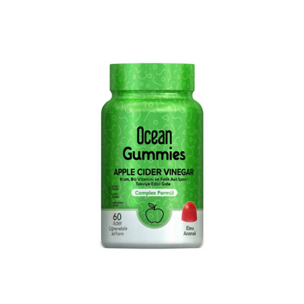 Ocean Gummies Apple Cider Vinegar 60 Çiğnenebilir Jel Form Elma Aromalı - 1