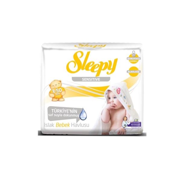 Sleepy Sensitive Islak Bebek Havlusu 3 x 50 Adet - 1