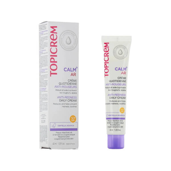 Topicrem Calm+ AR Cilt Hassasiyetine Karşı Günlük Bakım Kremi SPF50+ 40ml - 1