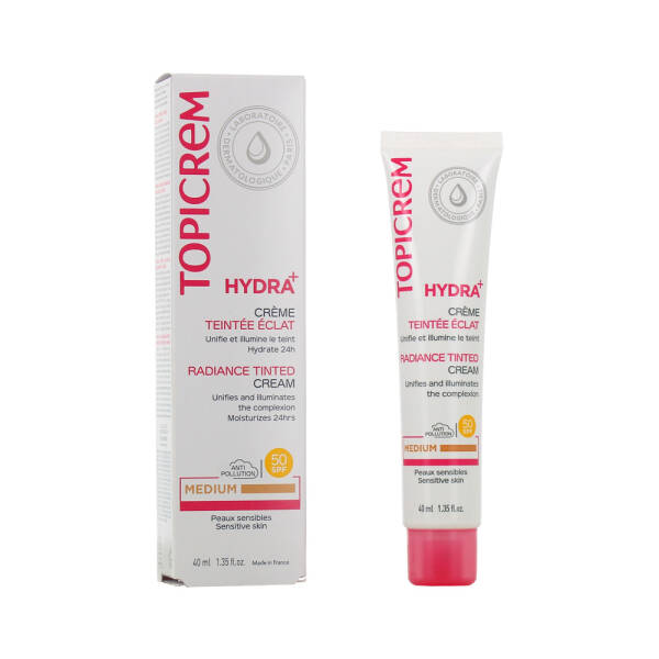 Topicrem Hydra+ Aydınlatıcı Renkli Krem SPF50 40ml Orta Ton - 1