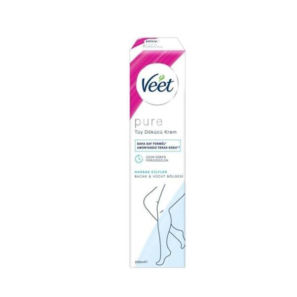 Veet Pure Hassas Ciltler İçin Tüy Dökücü Krem 200ml - 1